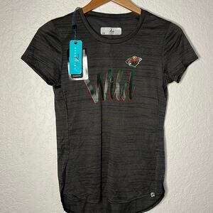 NEW Minnesota Wild NHL Heather Grey Women’s Cut Tee T-shirt Hockey T-Shirt